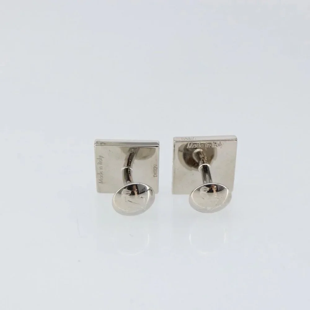 LOUIS VUITTON Bouton De Manchette Stratos Cuffs metal Silver M68252 Auth BA7567